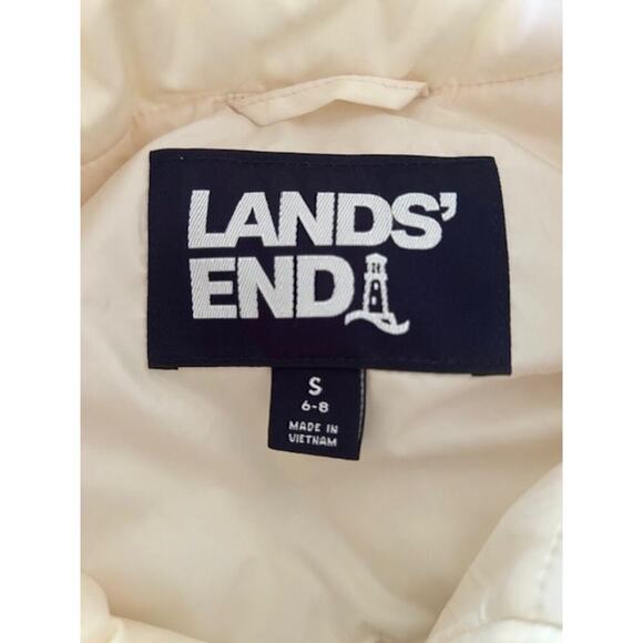 Lands' End White Down Puffer Vest Women's Size Small (6-8) - Picture 5 of 7